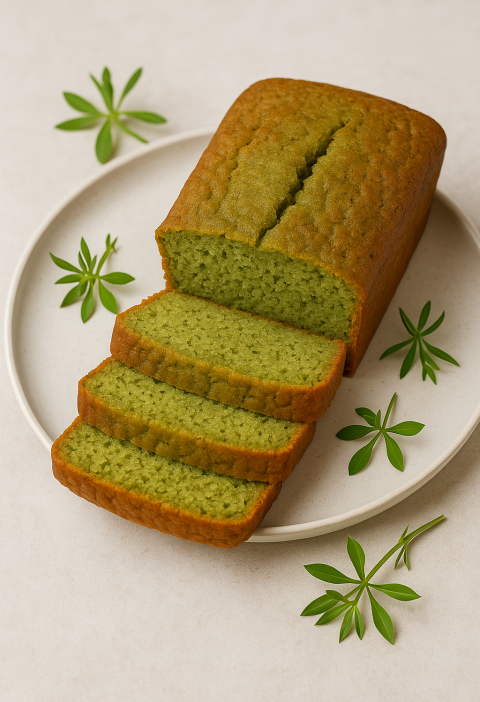 Kleefkruid macha cake