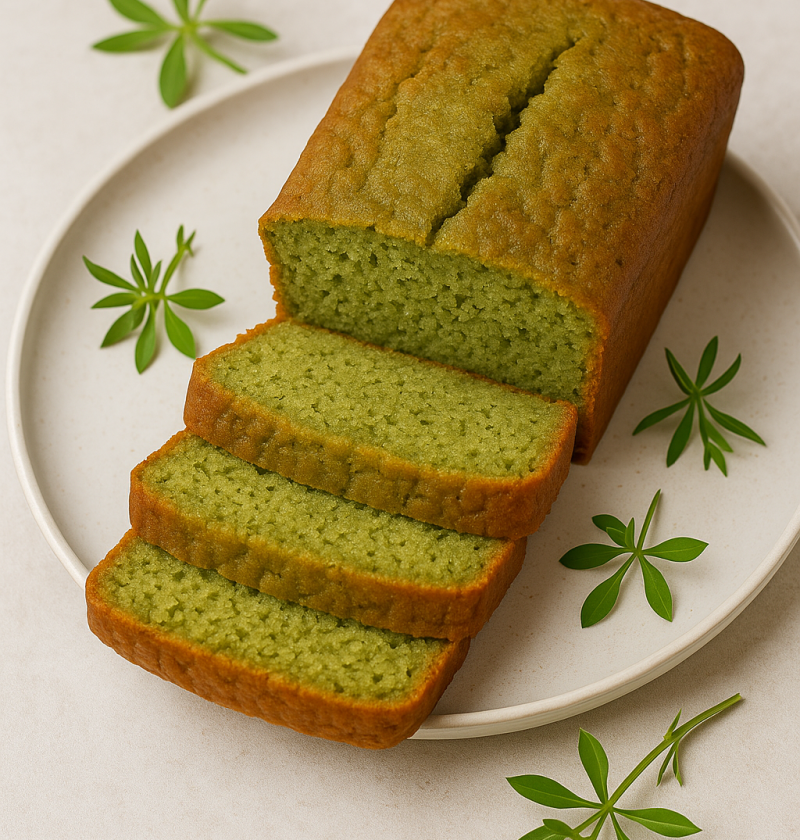 Kleefkruid macha cake