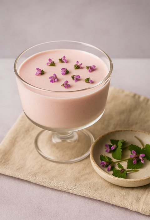 Paarse Dovenetel Bavarois recept