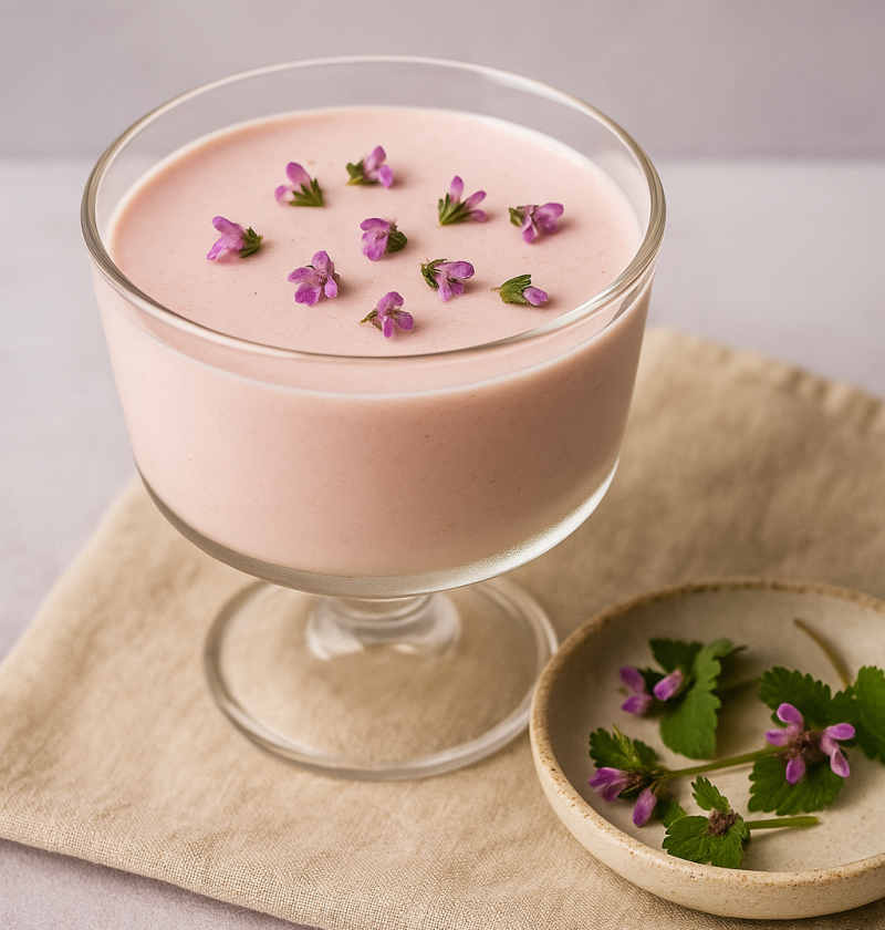 Paarse Dovenetel Bavarois recept