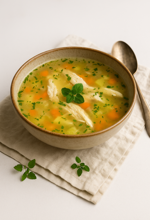 Melganzenvoet Lichte Kippensoep recept