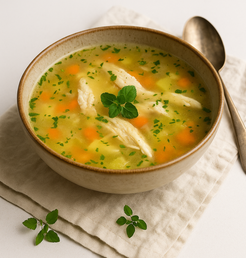 Melganzenvoet Lichte Kippensoep recept