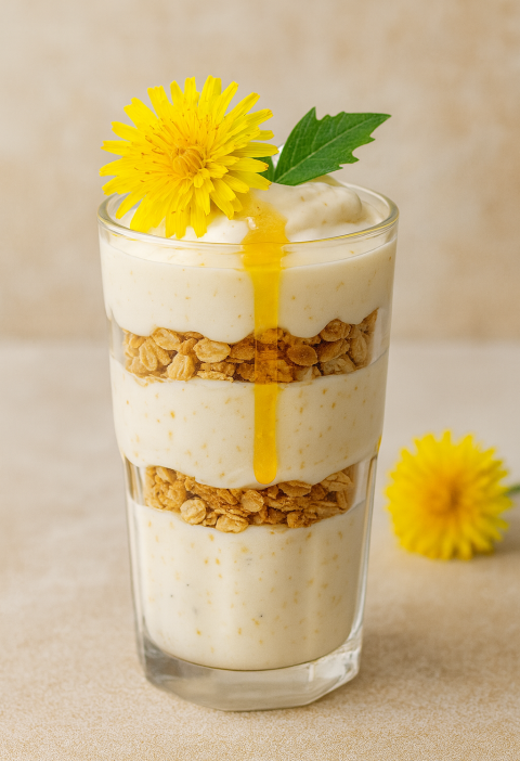 Paardenbloem-honing Parfait