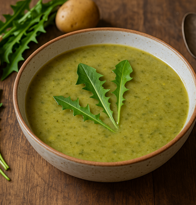 Paardenbloemblad-soep recept