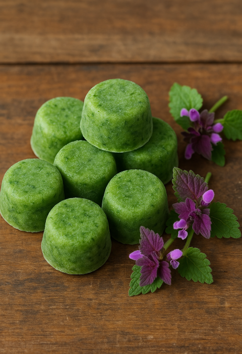 Paarse dovennetel smoothie-ice cubes recept