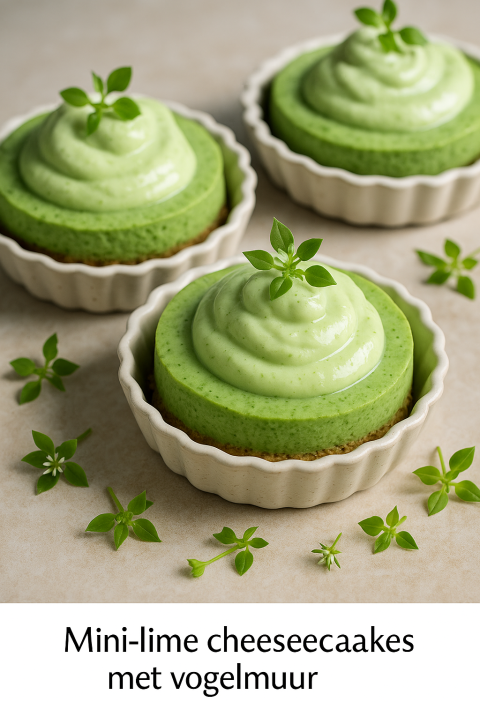 Vogelmuur Lime Cheesecake Cups recept