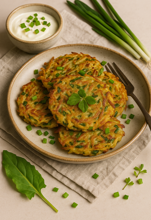 Zuring & Aardappel Rösti met Lente-ui