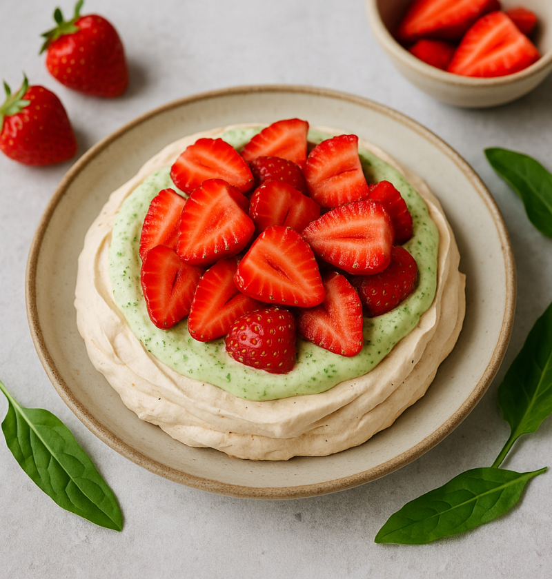 Zuring & Aardbei Pavlova recept