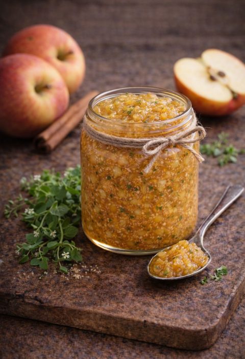 Appel-kaneeljam met vogelmuur