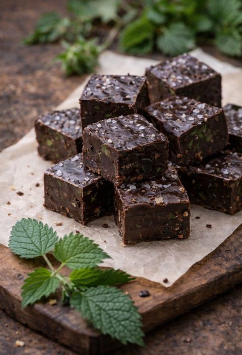 Brandnetel–chocolade fudge