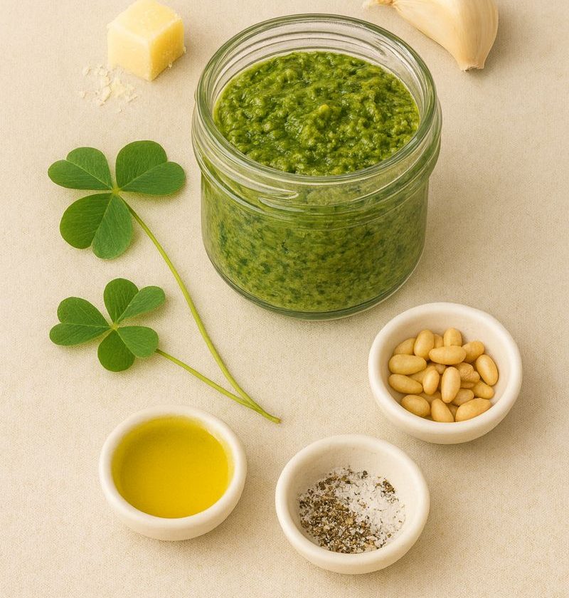 Klaverblad pesto