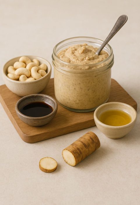 Kliswortel-cashewpesto