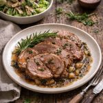 Biefstuk met postelein–mosterdsalade