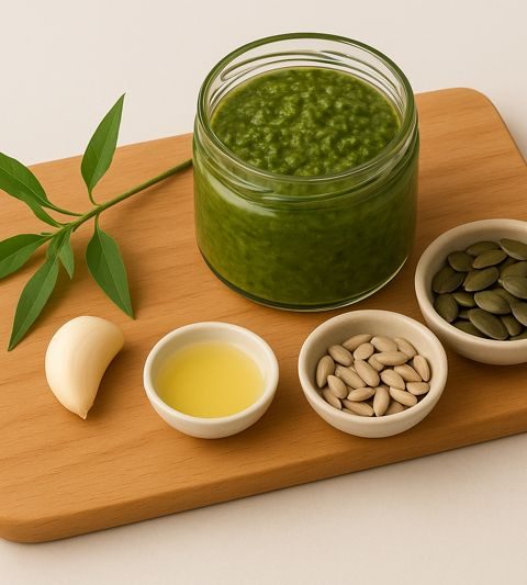 Melganzenvoet zaadpesto