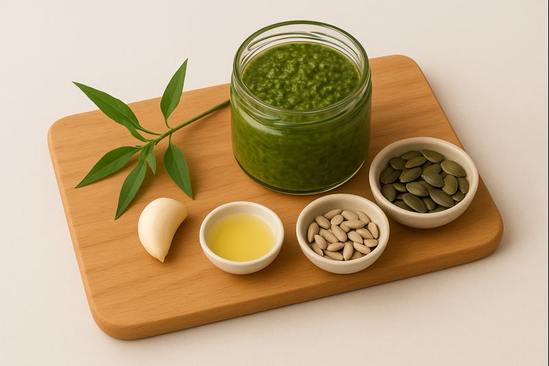 Melganzenvoet zaadpesto