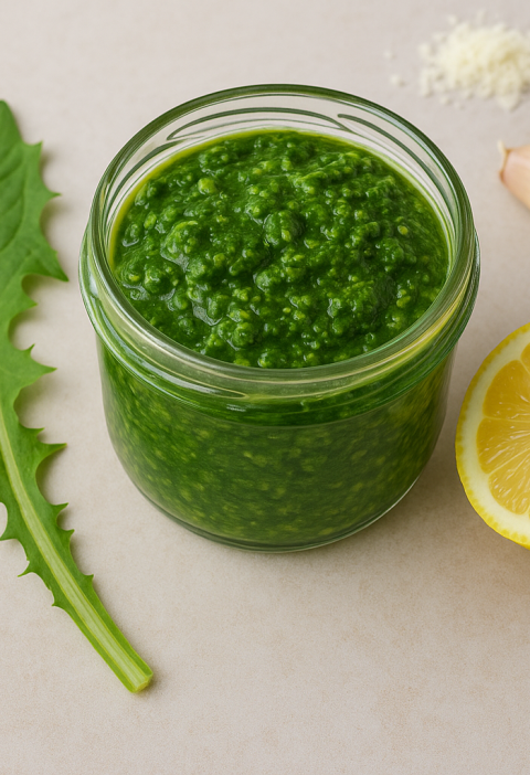 Paardenbloemblad-pesto