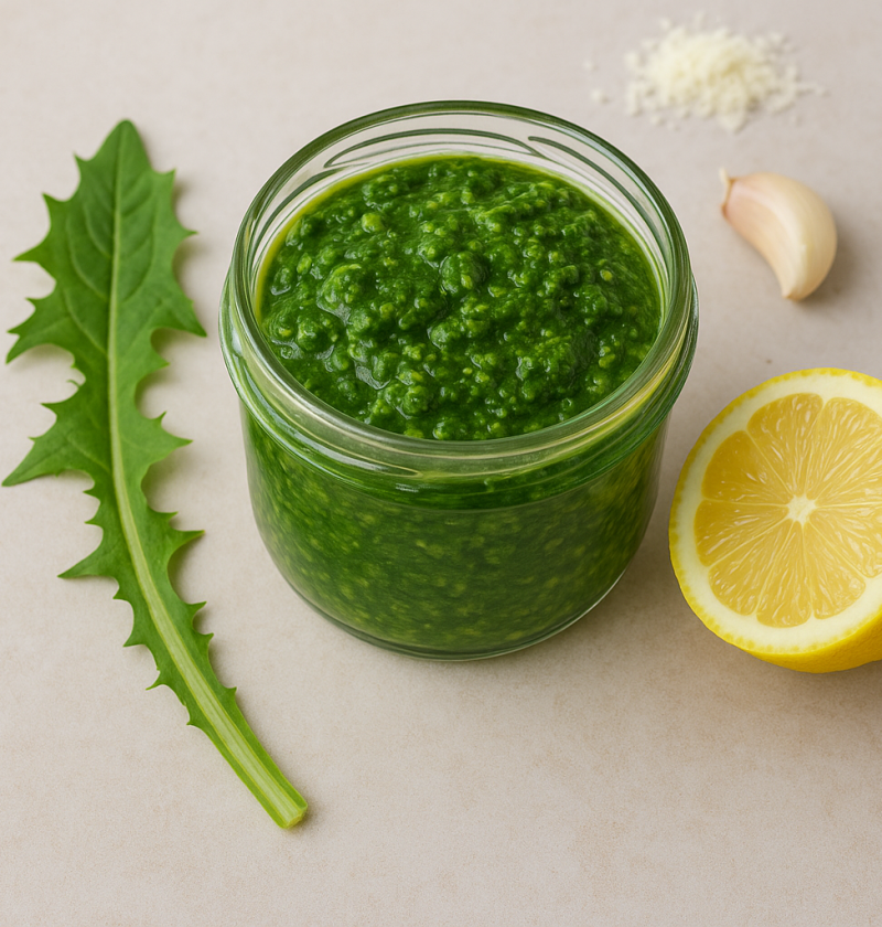 Paardenbloemblad-pesto