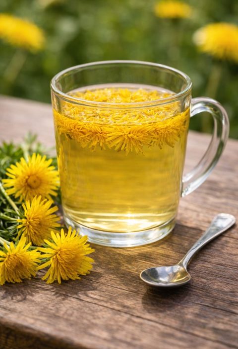 Paardenbloembloesem zonnenthee