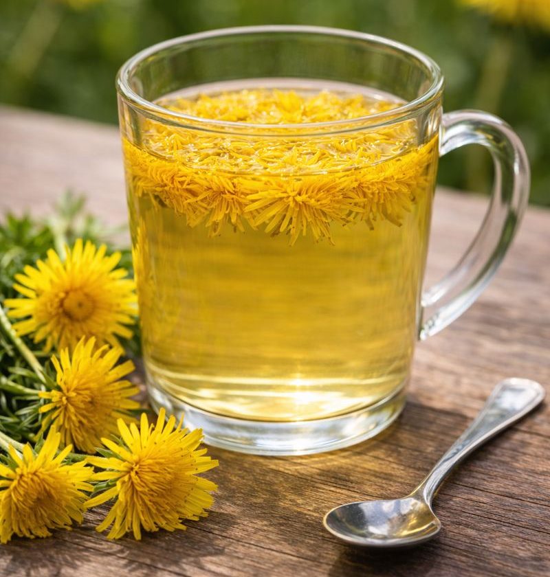 Paardenbloembloesem zonnenthee