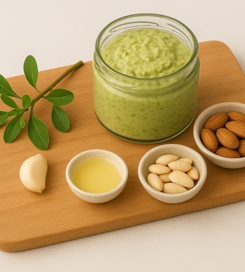 Postelein-amandelspread