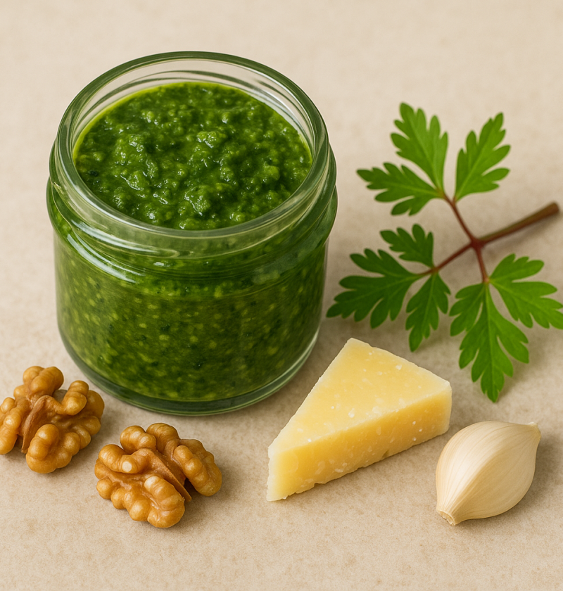 Robertskruid-kruidenpesto