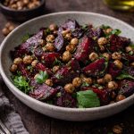 Citroenmelisse–rucolasalade met lichte weitingdressing