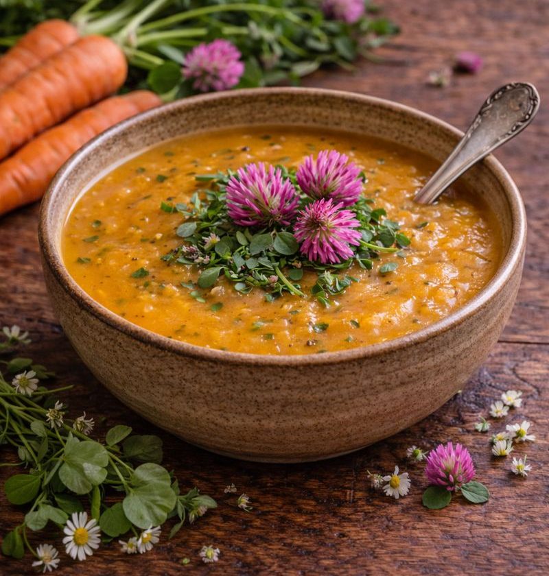 Rode klaver–wortelsoep