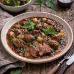 Biefstuk met postelein–mosterdsalade