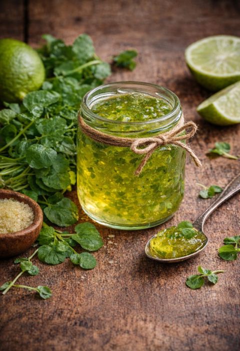 Waterkers-limoengelei