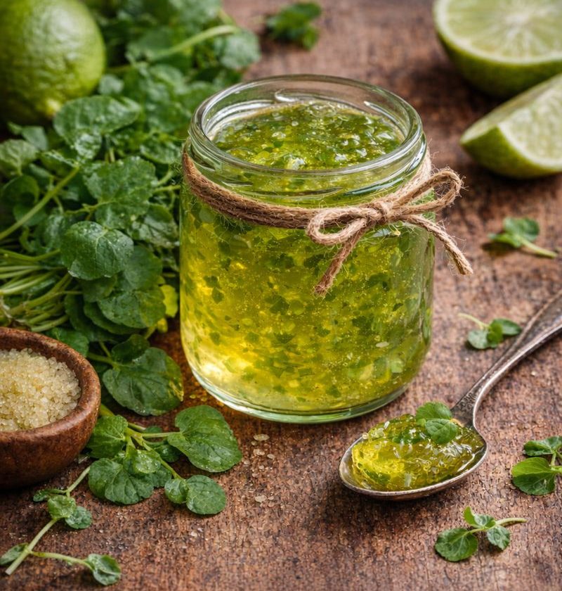 Waterkers-limoengelei