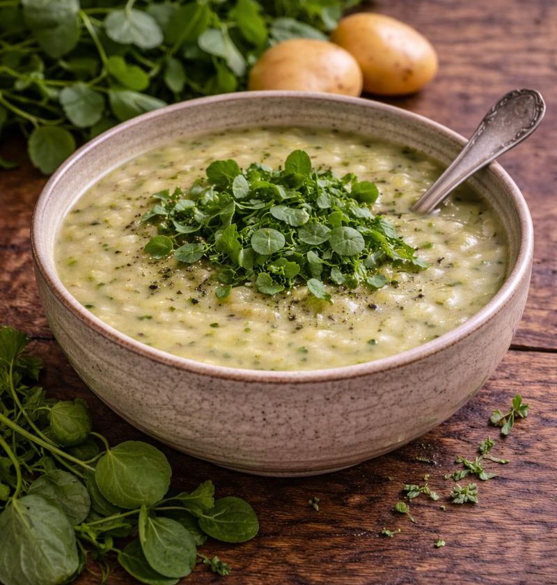 Waterkers–aardappelsoep