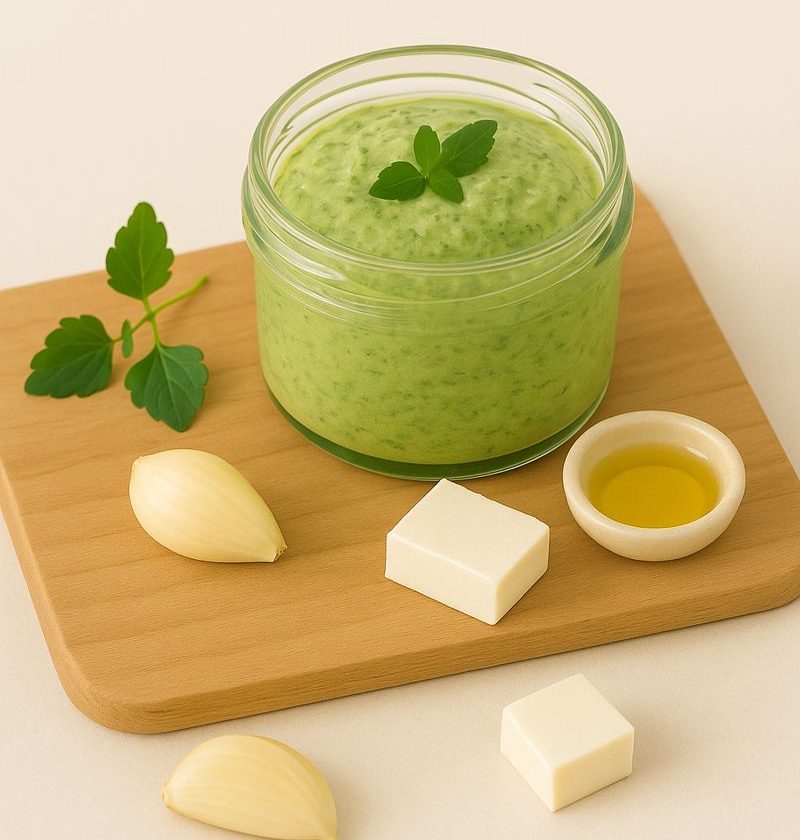 Weegbree-knoflookspread