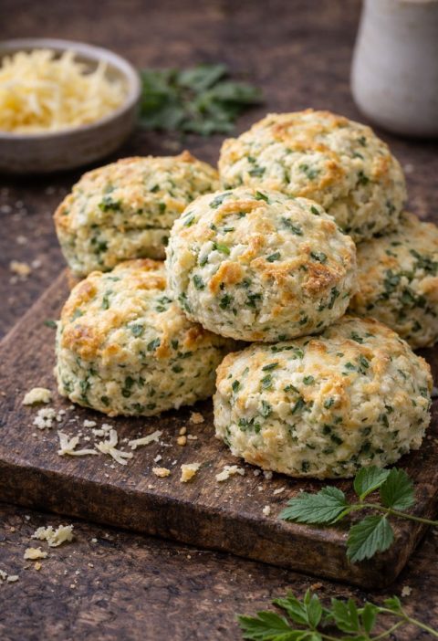 Zevenblad–kaas scones