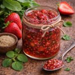 Citroenmelisse–perzikjam