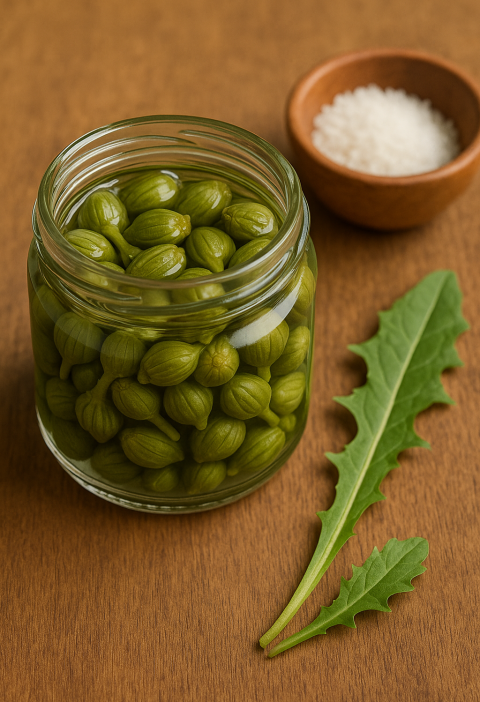 paardenbloemknop kappertjes