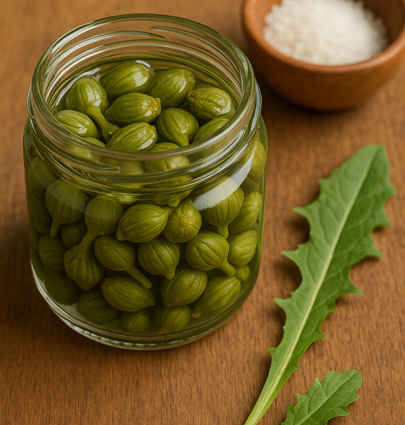 paardenbloemknop kappertjes