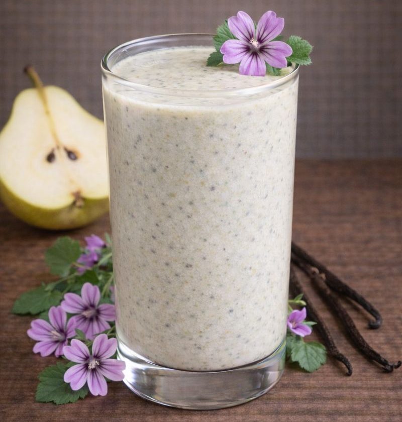 Kaasjeskruid – peer – vanille smoothie
