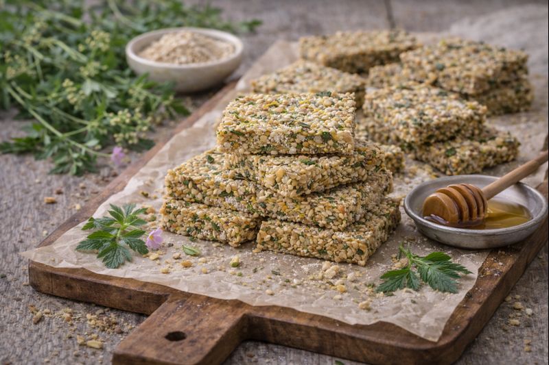 Kleefkruid–sesam crunch