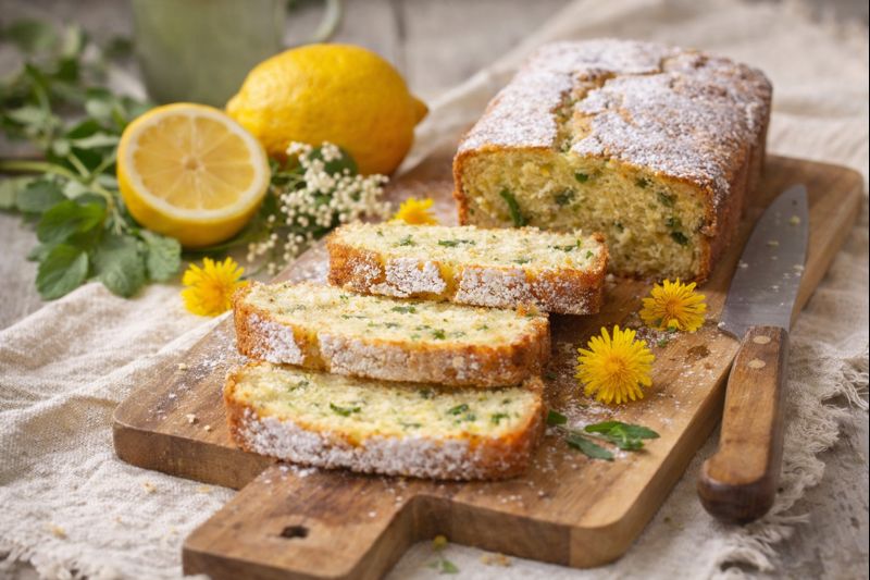Paardenbloemblad–citroen loaf