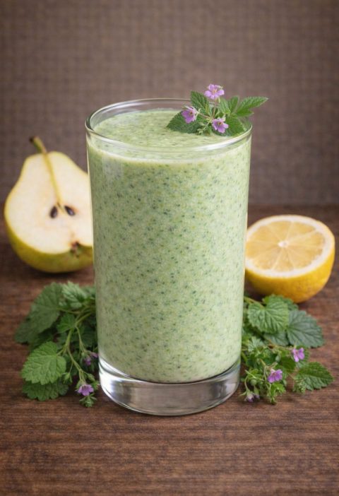 Robertskruid – peer – citroen smoothie