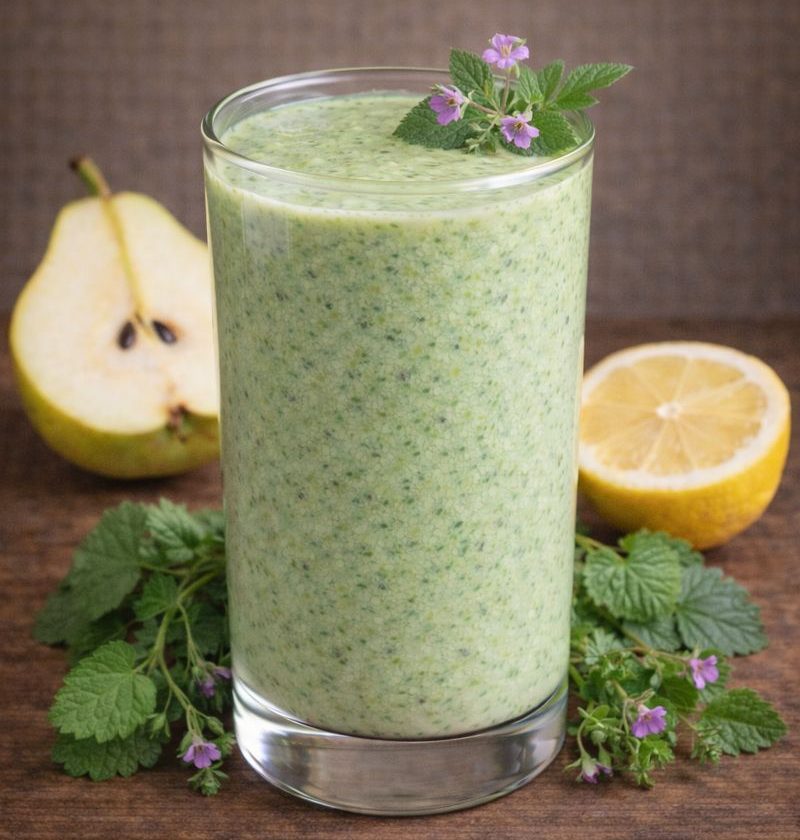 Robertskruid – peer – citroen smoothie