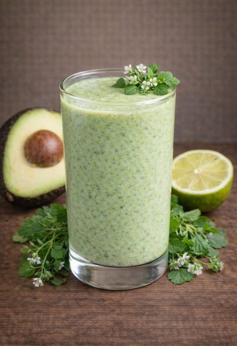 Veldkers – avocado – limoen smoothie