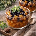 Zevenblad–peer compote met hangop