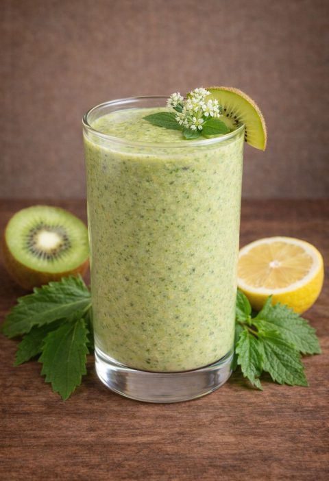 Zevenblad – kiwi – limoen smoothie