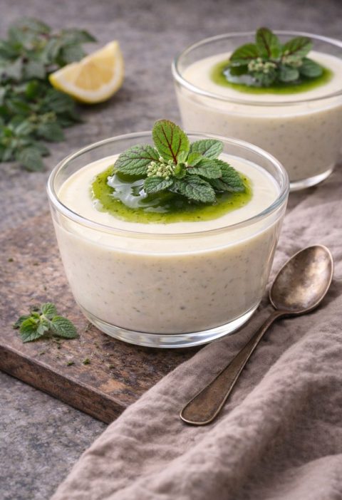 Zuring–karnemelk panna cotta