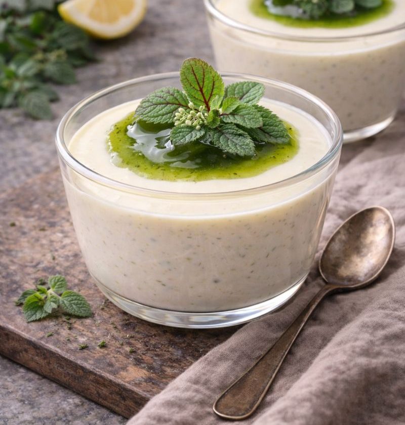 Zuring–karnemelk panna cotta
