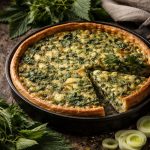 Zevenblad–aardappel quiche