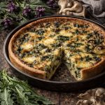 Zevenblad–geitenkaas quiche