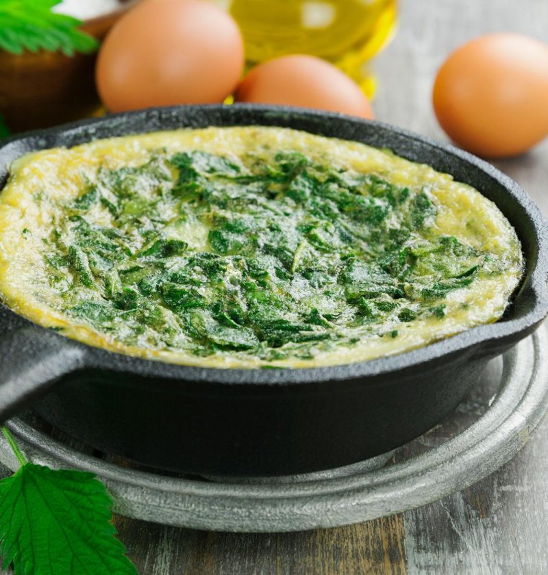 Brandnet-kruiden omelet