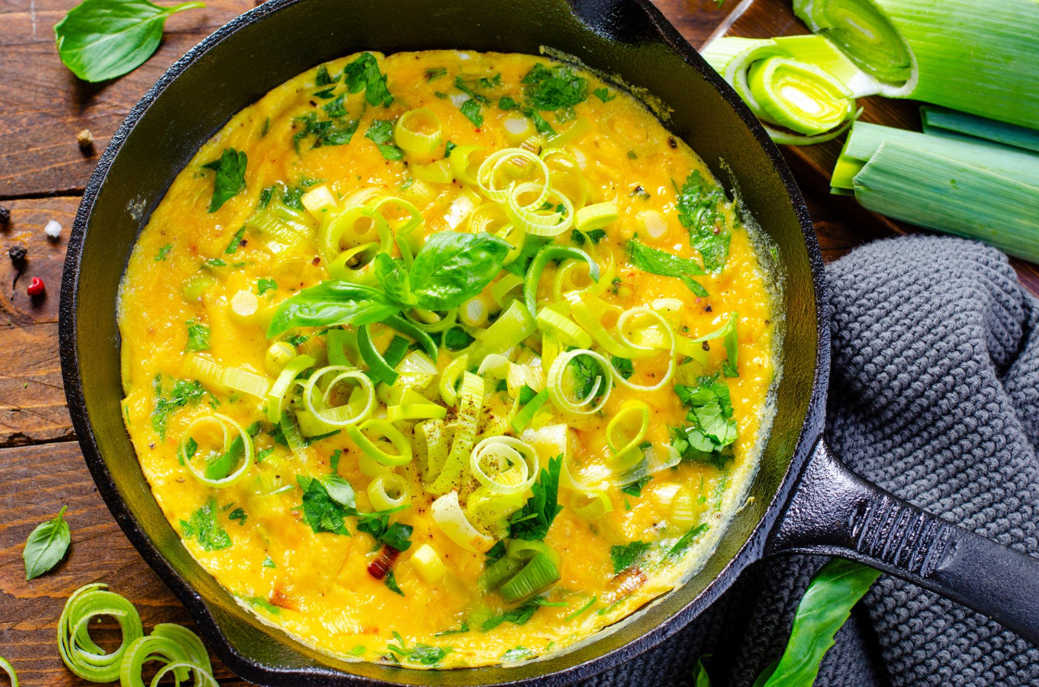 Daslook-kaas omelet